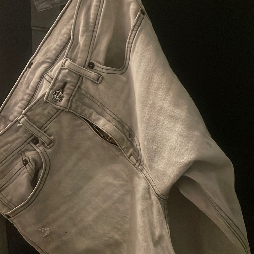 SOLD  custom distressed jeans- Levi’s